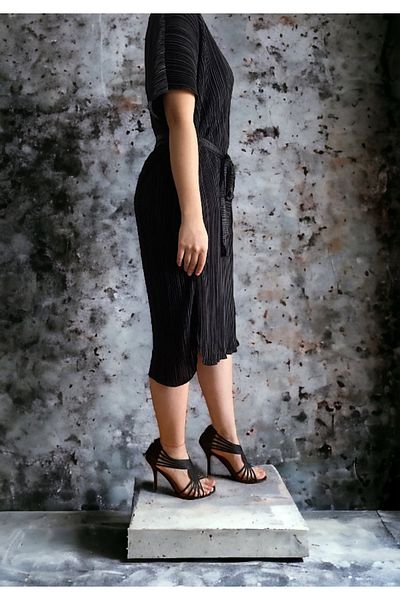 BEBE PLUS PLEATED DRESS