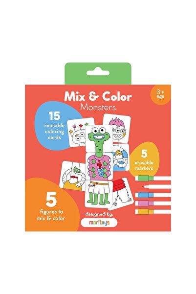 moritoys Mix & Color: Monsters - Karıştır Renklendir Canavarlar Puzzle
