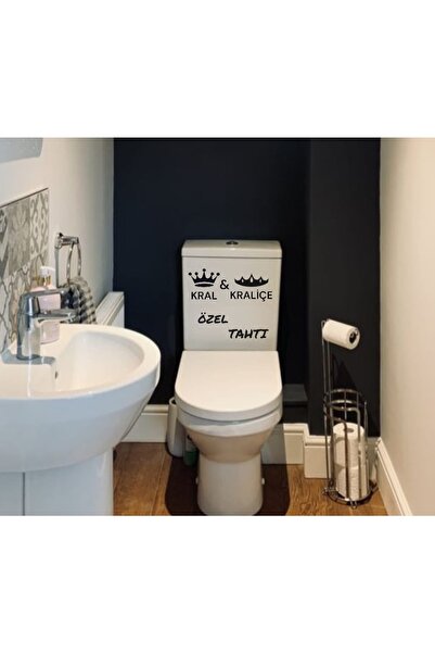 EYBA STİCKER Kral Kraliçe Tahtı Klozet Sticker