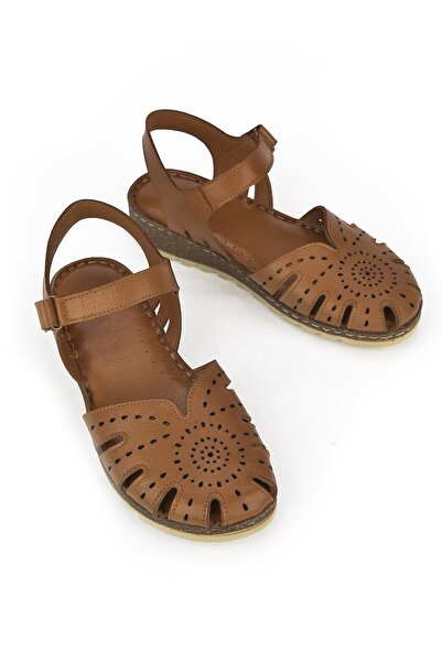 Ziya Genuine Leather Women's Sandals - Tan 1411008 Z204
