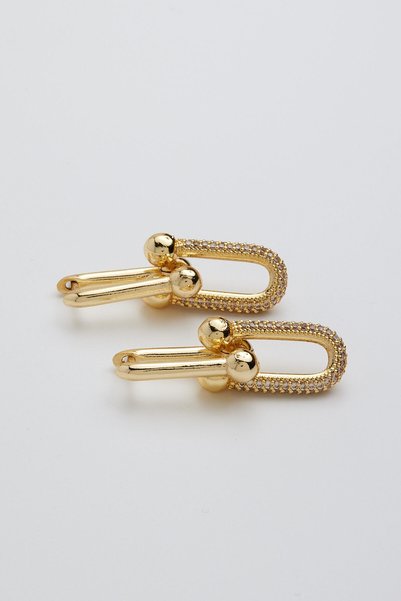 ismim bijuteri Zircon Stone Steel Tiffany Design Earrings