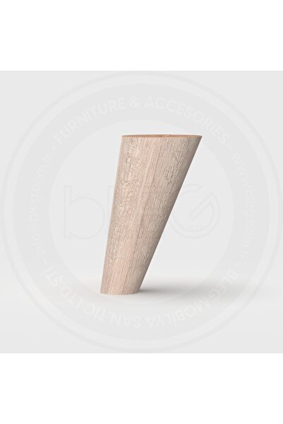 BLEG 4 X 10cm Ahşap Mobilya Ayağı - Açılı Konik Ayak - Ham