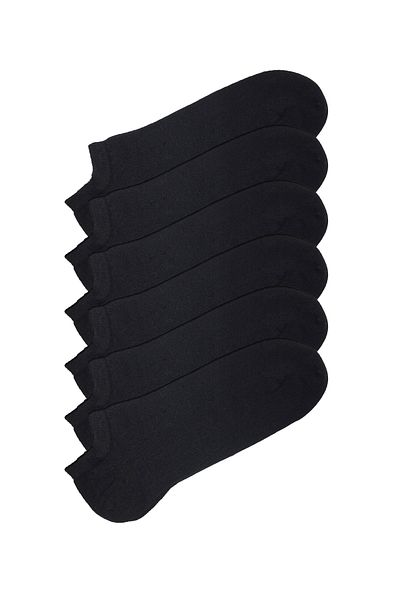 BOSAMED Men's Socks - Size 45-50, 6 Pieces, Black Large Size