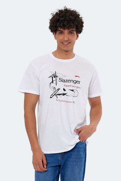 Slazenger Ανδρικό T-shirt Karnen Over Λευκό