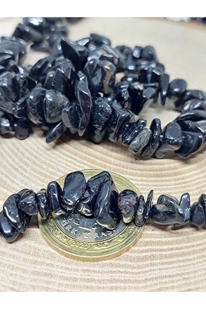 Yasamtohumu حجر تورمالين مثقب أسود حجم صغير 50 قطعة