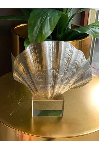 SNM Home Decoration Snm Home Dekoration- Kristal Kaideli Gümüş Istiridye Obje