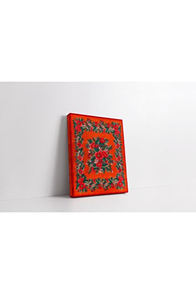 RUGSMODERN Berlin Kanvas Tablo 1215 Karabağ Kırmızı Gelincik Temalı 283