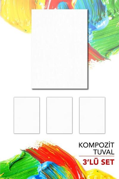 Artebella 25x35 Cm Pres Kompozit Tuval 3'lü Set