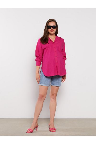 LC Waikiki Gerade Umstandsjeans-Shorts mit Standard-Passform und Baucheinsätzen
