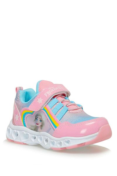 Frozen Original Girl's Luminous Color Soft Non-Slip Sole Banded Sports Shoes Girl Child With Light Shoes