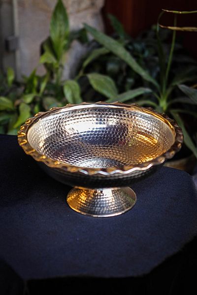 ANTEPSEPETİ Copper Silver Plated Fruit Bowl
