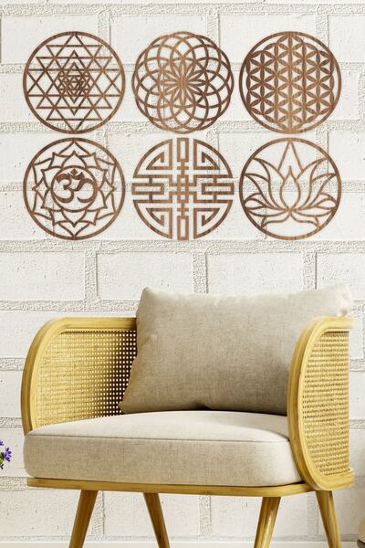 UNT Set de 6 geometrie sacre pentru decorarea peretelui, pictură