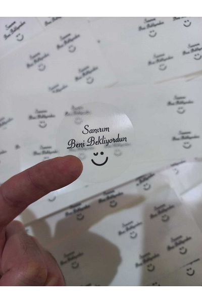 gg gençgirişimci Transparent Sticker - I Think You Were Waiting for Me - (4x4cm) 50 Pieces