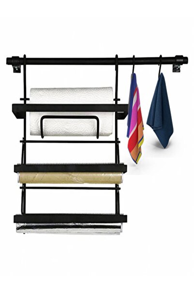 jbox Siyah Folyoluk - Streçlik Ve Kağıt Havluluk Seti