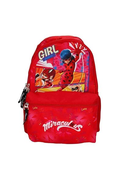 Miraculous Licensed 2 Compartment Primary School Bag and Lunch Box Set 2 Pieces