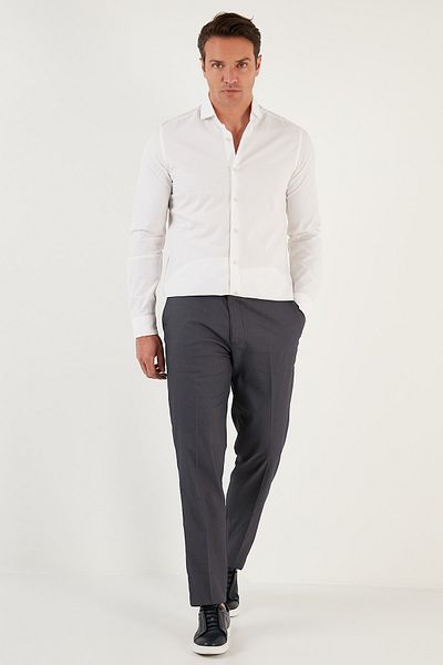 Buratti Cotton Normal Waist Regular Fit Pocket Fabric Trousers Men's Trousers