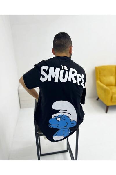 Machetta The Smurfs Printed Oversize Unisex Cotton T-shirt