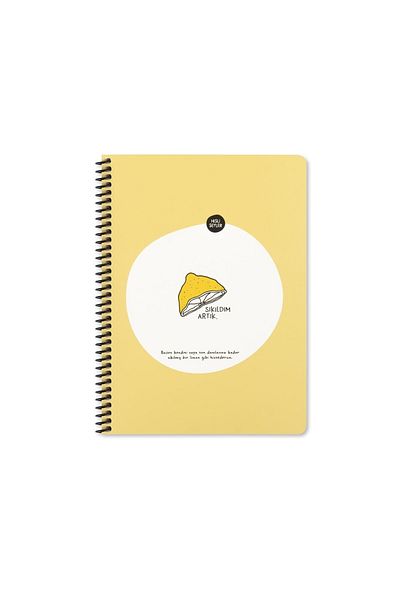 KESKİN COLOR Sharp Feel Things Spiral Notebook I'm Bored Now 16.5x22.5 80 Yp Lined