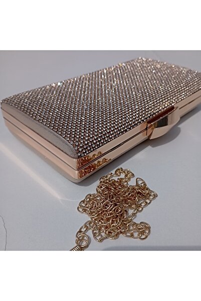 Şarra Gossi Βραδινή τσάντα με πέτρες Χρυσή βραδινή τσάντα Clutch Χρυσή βραδινή τσάντα Portfolio Wedding Graduation