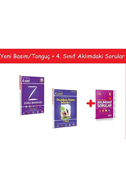 Tonguç Yayınları Tonguç 4. Sınıf Tüm Dersler Zoru Bankası & 4. Sınıf Türkçe O...