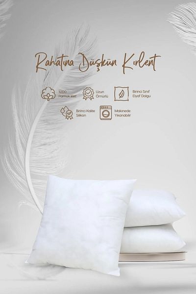 MAVERA EV TEKSTİLİ Throw Pillow Pillow 4 Pieces 400 Gr