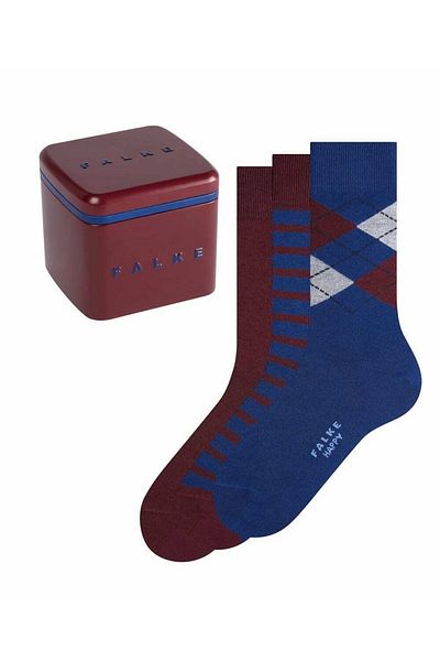 FALKE Herren Socken 3er Pack - Happy Box, Kurzsocken, Geschenkbox