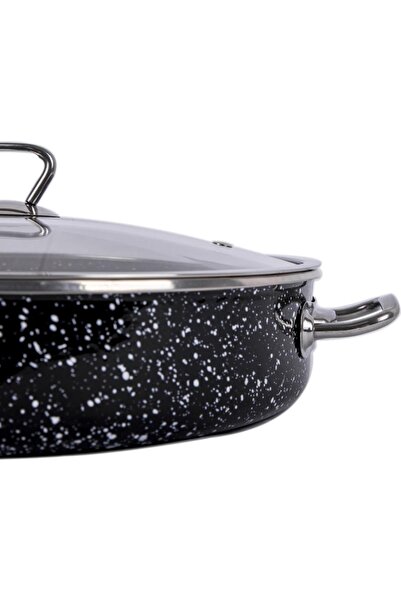 abnturk 40cm Jumbo Boy Granit Pilav Karnıyarık Tenceresi Iç Ve Dış Yüzeyi Çiz...