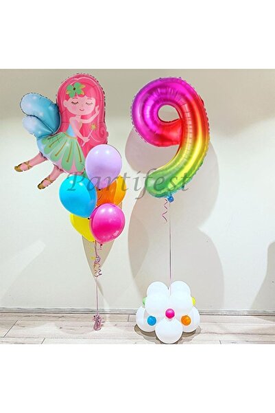 Parti Station Peri Kızı Balon Set Peri Kızı Folyo Balon Set Konsept Doğum Gün...
