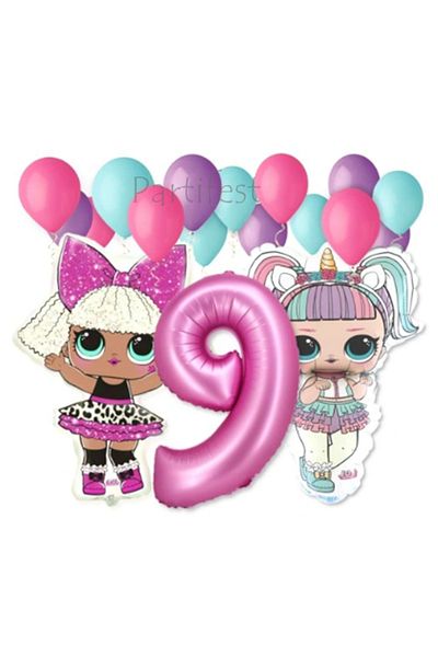 Parti Station Lol Surprise Balloon Set Lol Baby 9 Years Old Balloon Set Lol Birthday Party Set
