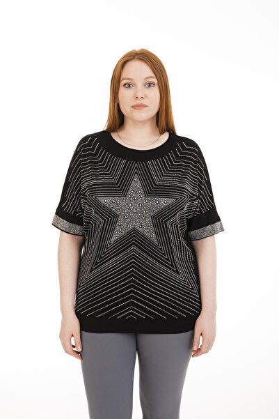 unishe بلوزة حجر الراين على شكل نجمة