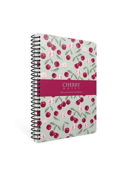 Gıpta Cherry Time Spiral Hard Cover 17x24 120 Sheets Checked Notebook