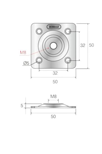 Vera Hediyelik Eşya Picior din lemn de grec pentru scaun / Lungime: 8 Cm / Diametru: 7,5 Cm 3301000000405