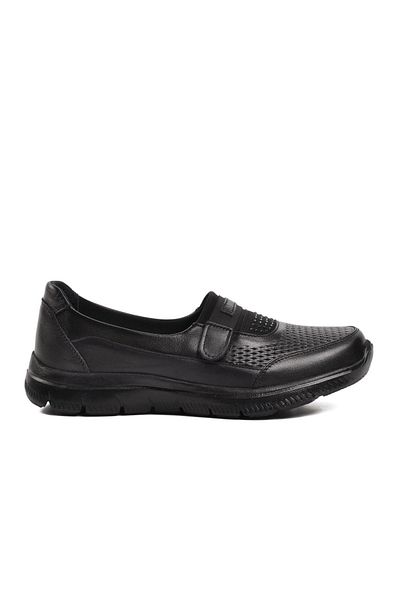 Voyager 9294 Pantofi casual de damă din piele naturală neagră