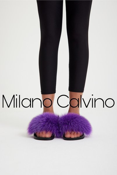 Milano Calvino النعال فروي