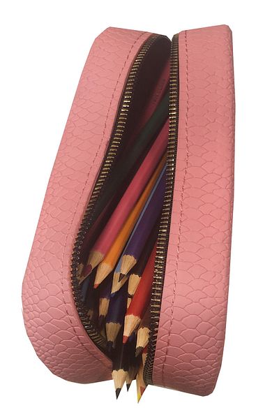 FLY COLOR Silicone Crocodile Patterned Large Both Pencil Case and Makeup Bag