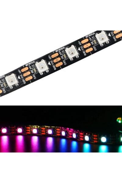 Arduino Pixel Ws 2812b/60 Led Rgb Ip 20 Iç Mekan Şerit Led Glnvz578