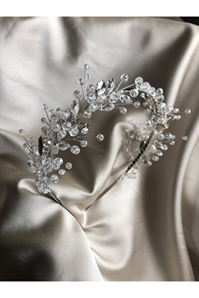 DOĞA ART STORE Νυφικό στέμμα με κρυστάλλινη πέτρα