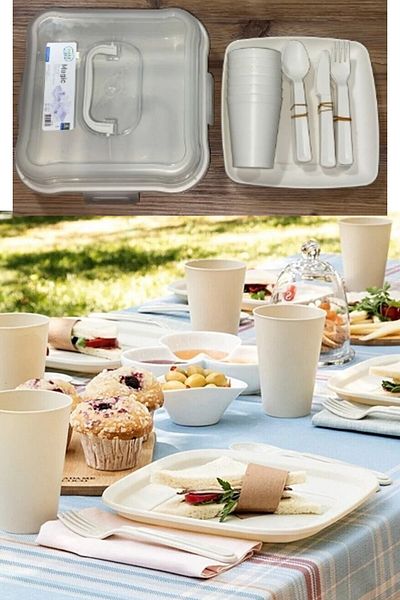 Turuncu Portakal Quality Original Magic Camping and Picnic Set for 6 People with Bag (32 PIECES)