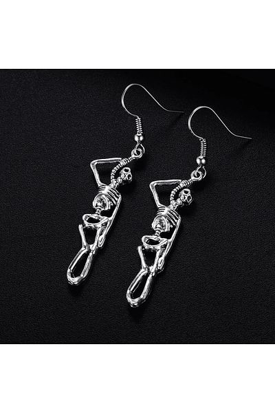 Köstebek Trendy Vintage Hanging Skeleton Earrings