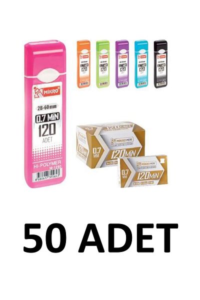 Mikro 50 Pieces Mikomin 2b 60 Mm 120pcs Pen Tips 0.7 Mm