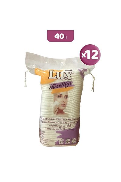 LUX Disc Square Makeup Cotton 40 Pieces X 12