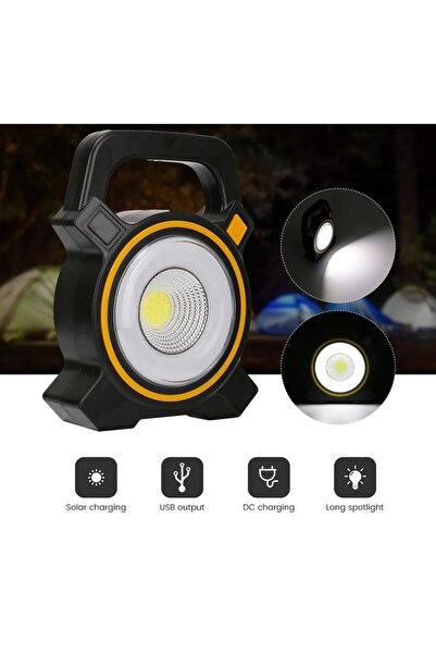 ATAELEKTRONİK Cob Led Lamba Taşınabilir Fener Su Geçirmez Spot Şarj Edilebili...