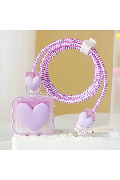 kılıfbenim Şarj Başlığı Ve Kablo Koruyucu 4'lü Set Iphone 20 W Type-c Şar...