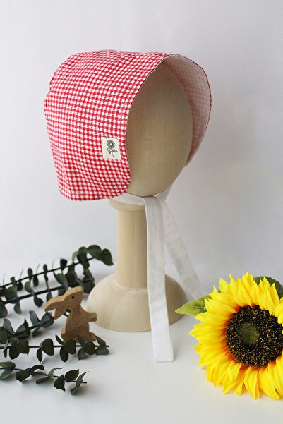 AYÇİÇEĞİ BUTİK Çift Taraflı Bebek Bonnet/ Bebek Şapkası (BEBEK BONET)