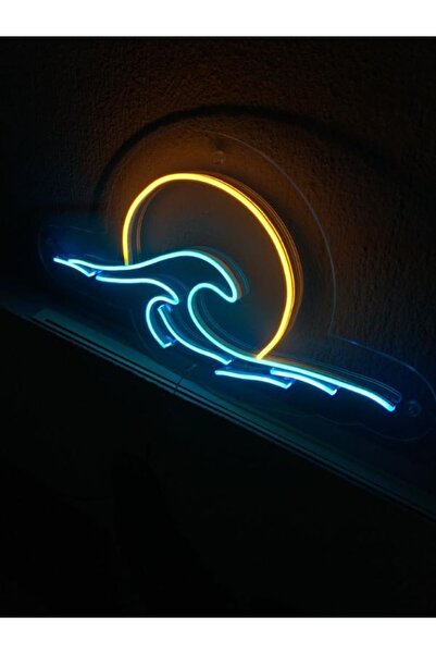 ÇAKRA Sun-waves Neon Led Tasarım Led Tablo (4mm Pleksi-60x30cm)