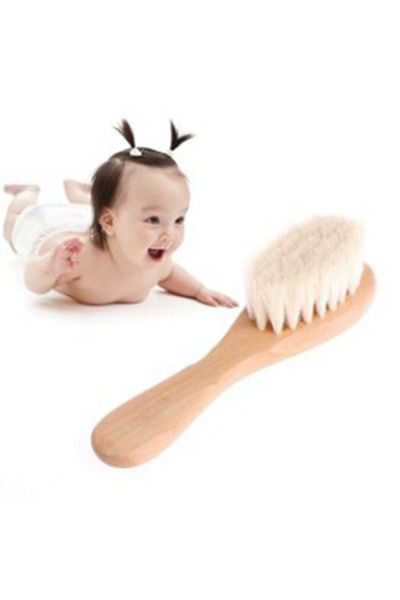 Ladies Deco 100% Natural Goat Hair Baby Hair Brush with Diaper Bag for 0 Months