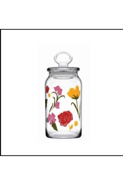 Paşabahçe Sigma Glass Set of 2 Floral Party Jar