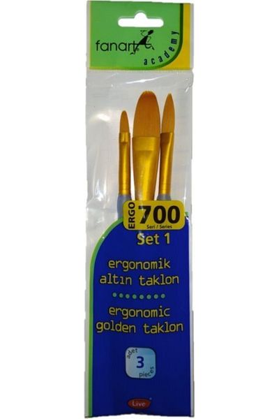 Fanart Σειρά 700 Εργονομικό Χρυσό Σετ Taklon-1 3 τεμαχίων