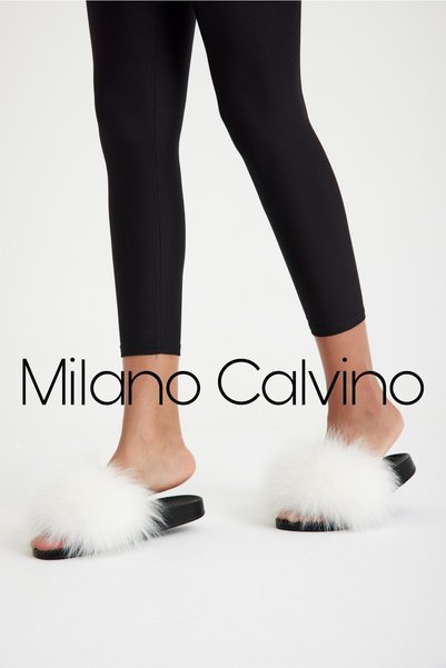 Milano Calvino النعال فروي