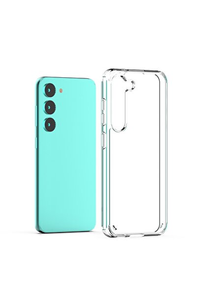 Case 4U Samsung Galaxy S23 Plus Kılıf Şeffaf Sert Sararmaz Coss Kapak Şeffaf